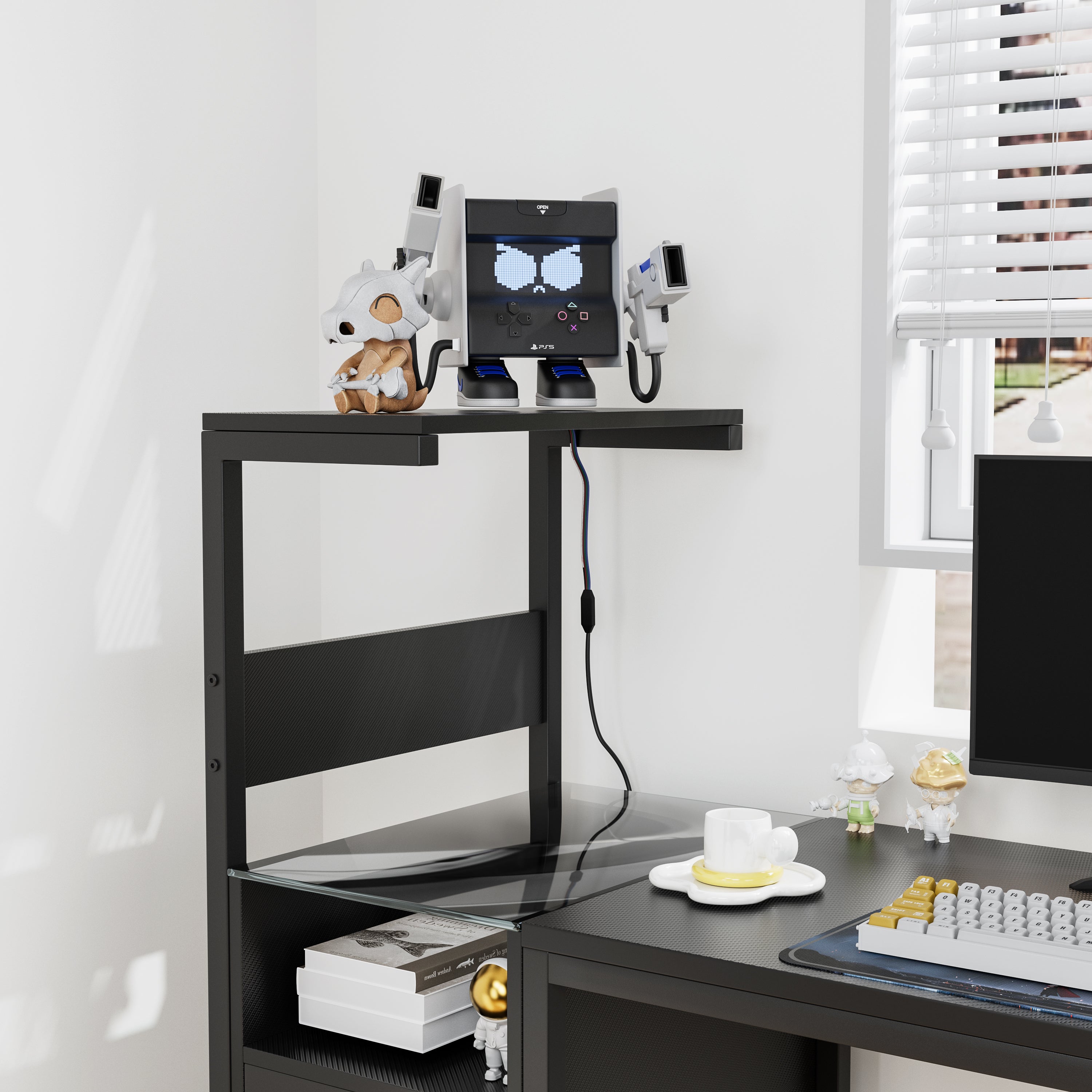 48-Inch Computer Desk with Power, Storage & LED