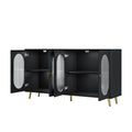 Modern Accent Sideboard Cabinet with Acrylic Doors, Freestanding Storage Cupboard Console Table for Kitchen Dining Living Room Hallway Office