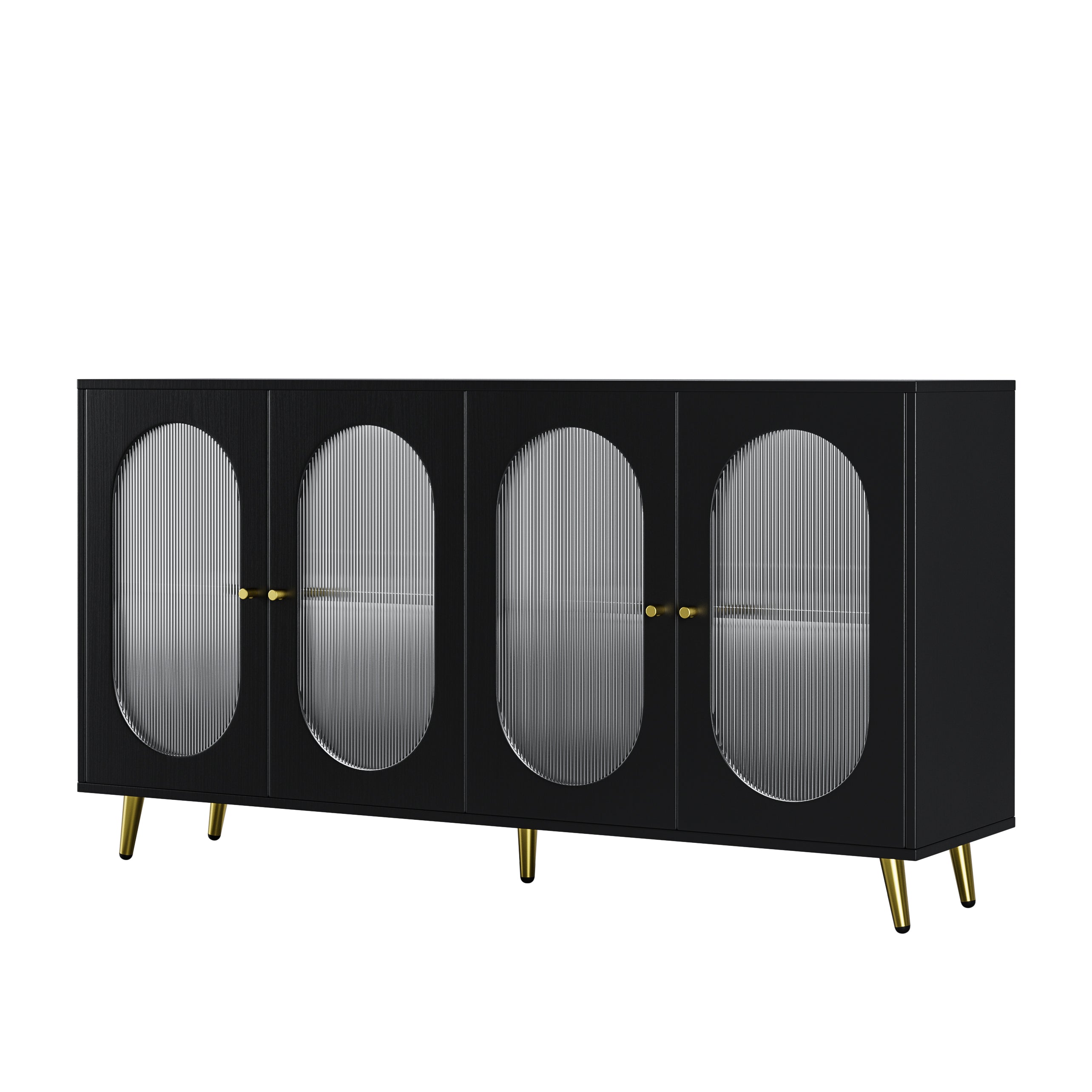 Modern Accent Sideboard Cabinet with Acrylic Doors, Freestanding Storage Cupboard Console Table for Kitchen Dining Living Room Hallway Office