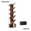 9-Tier Tree Bookshelf with Drawer