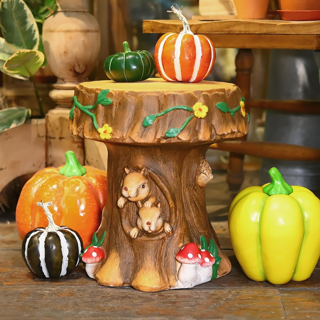 12.6" Resin Squirrel Garden Chair, Unique Indoor & Outdoor Decorative Chair – view 4