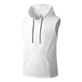 Men's New Summer Hooded Tank Top, Trendy Loose Fit Sleeveless T-Shirt, Quick Dry Breathable Cutoff Vest for Gym Fitness Running Casual Daily Wear