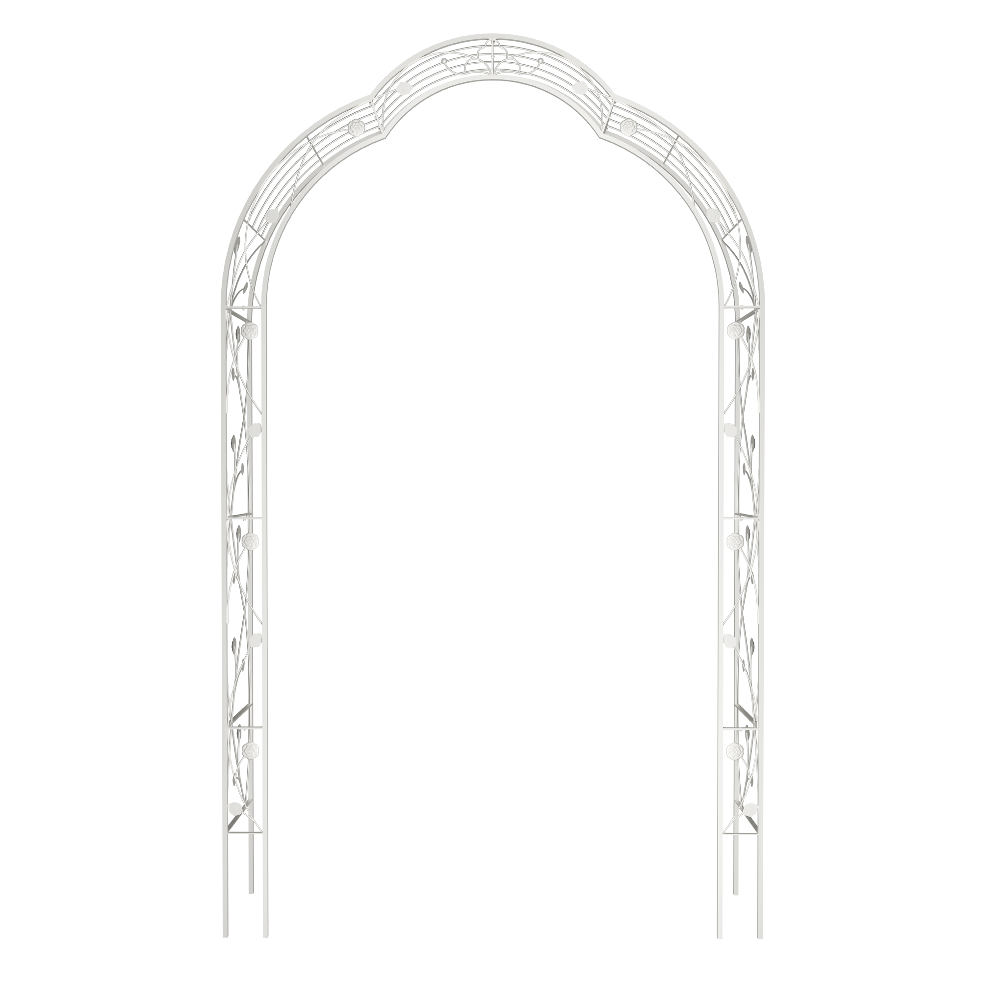 Metal Garden Arch Assemble Freely with 8 Styles Garden Arbor Trellis Climbing Plants – view 7