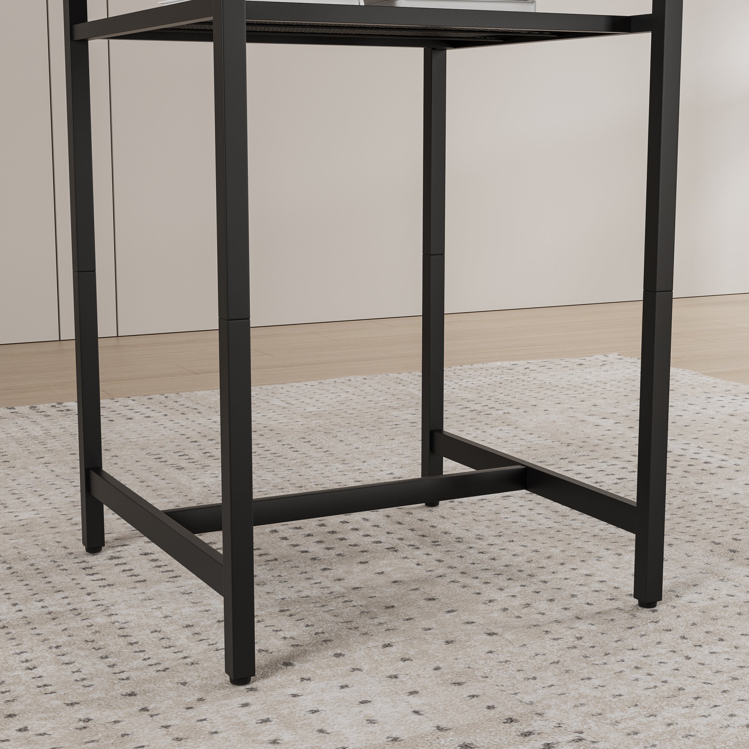 Bar table, equipped with 2 bar stools , with backrest and partition