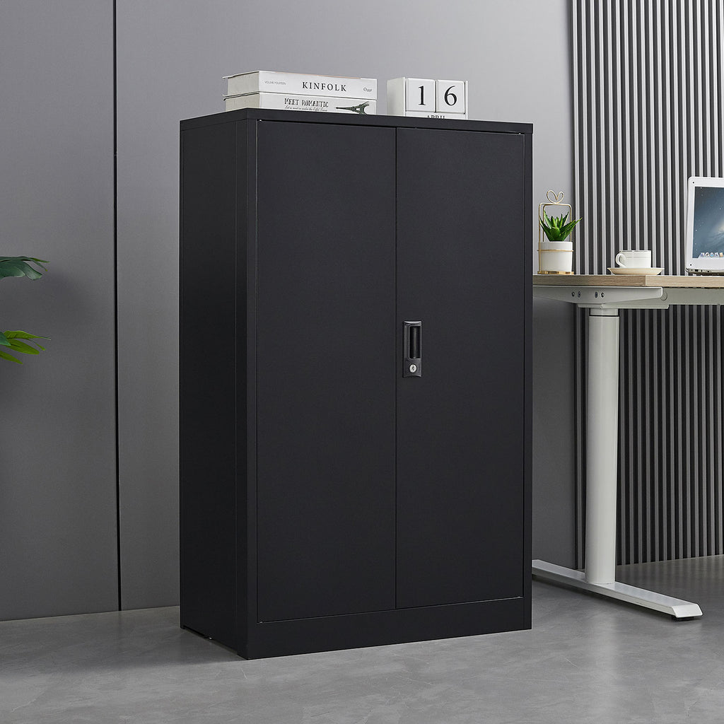 Metal Storage Cabinet with Locking Doors and Adjustable Shelf – view 3