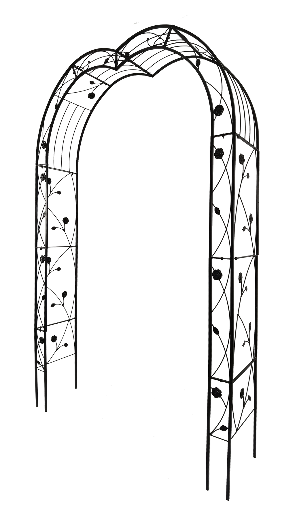 Metal Garden Arch Assemble Freely with 8 Styles Garden Arbor Trellis Climbing Plants – view 3