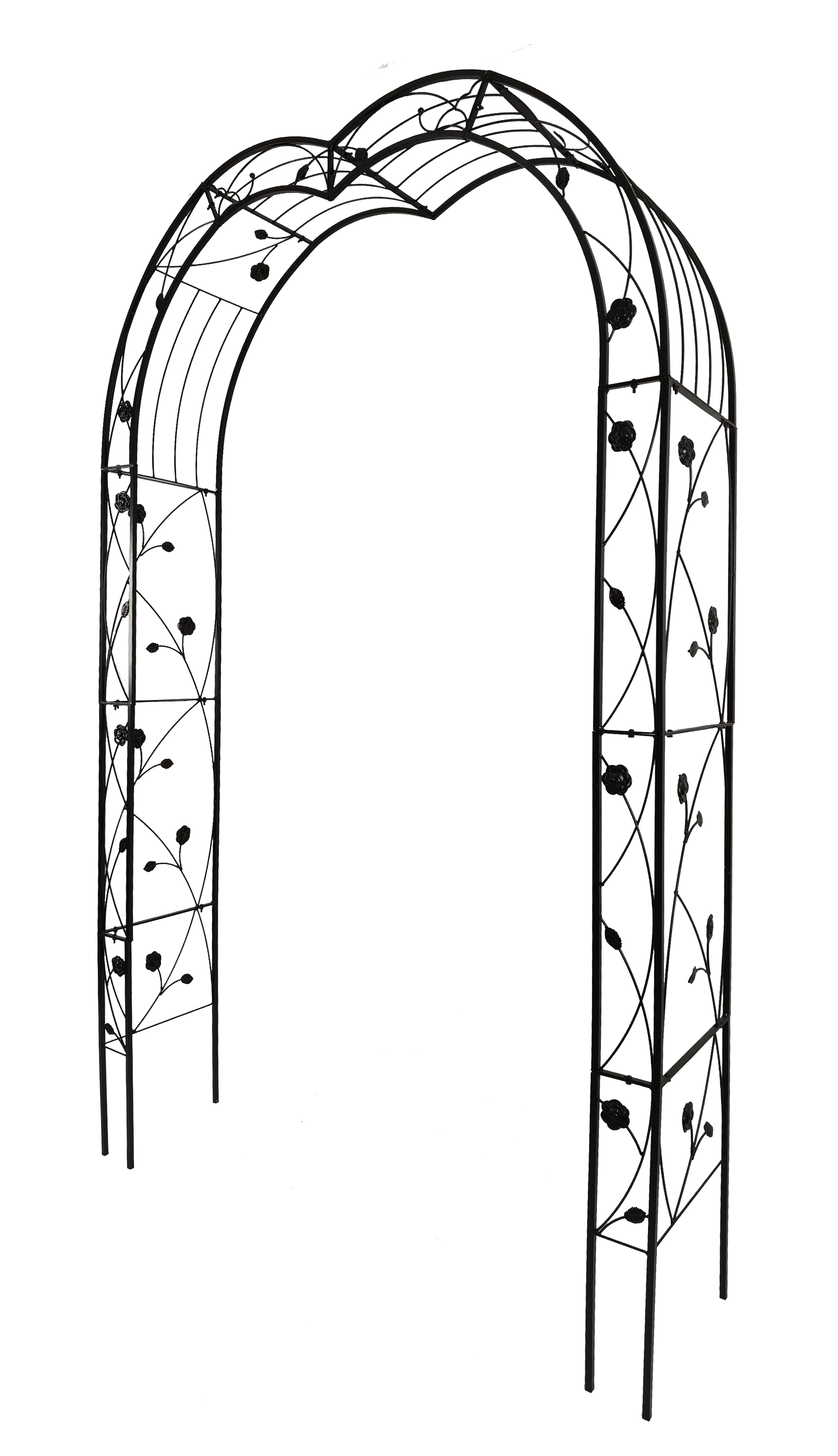 Metal Garden Arch Assemble Freely with 8 Styles Garden Arbor Trellis Climbing Plants – view 3