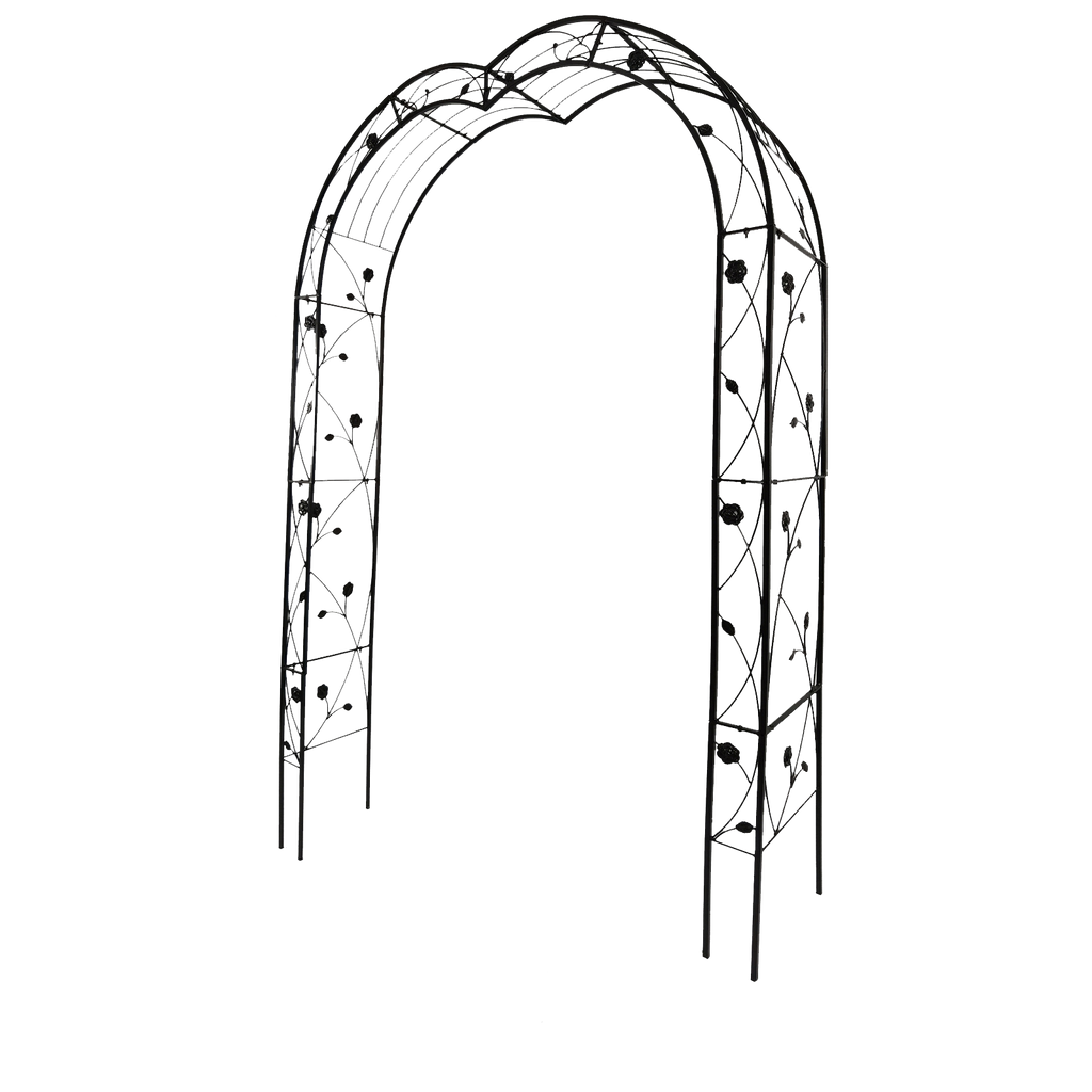 Metal Garden Arch Assemble Freely with 8 Styles Garden Arbor Trellis Climbing Plants – view 8