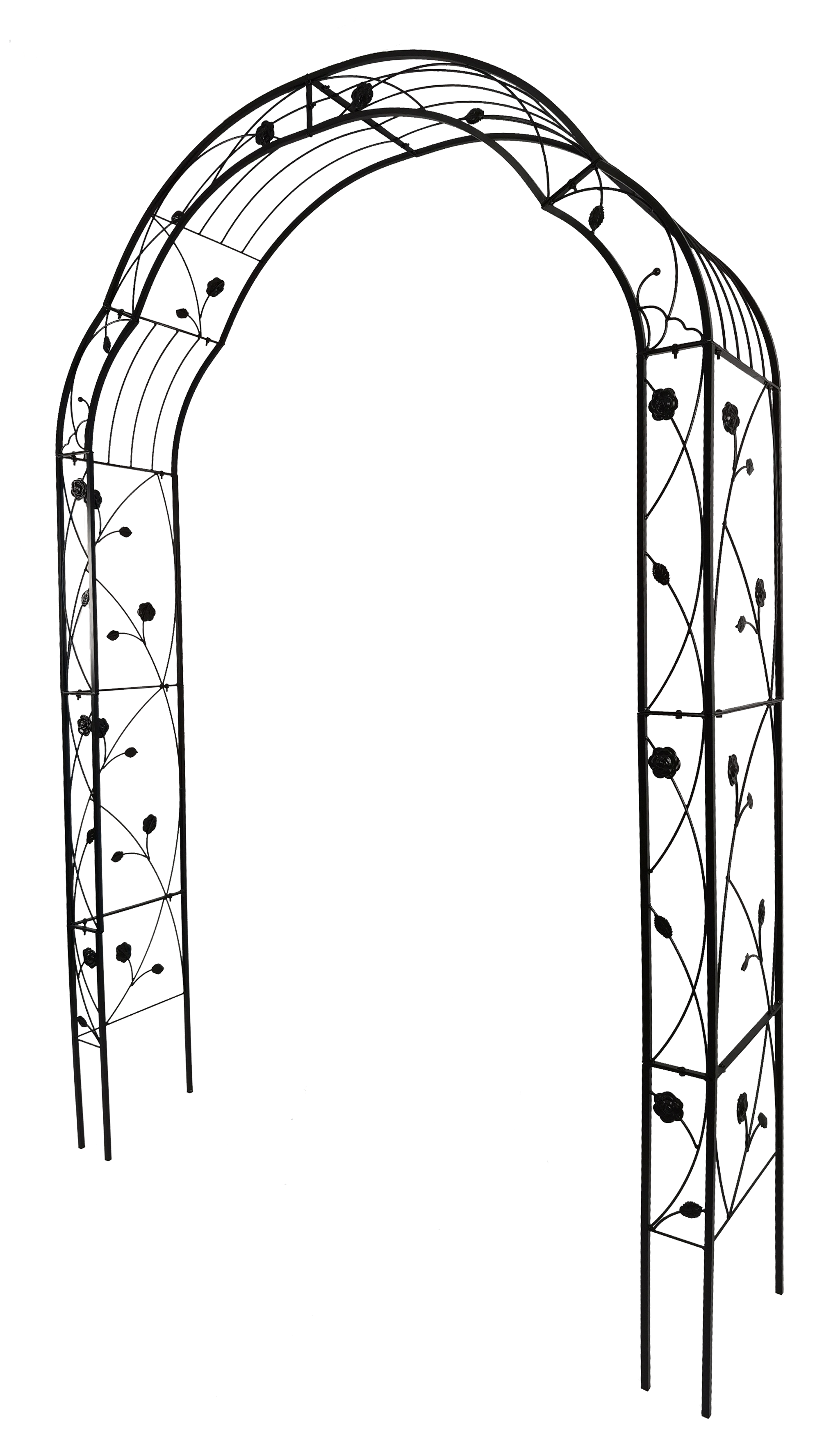 Metal Garden Arch Assemble Freely with 8 Styles Garden Arbor Trellis Climbing Plants – view 4