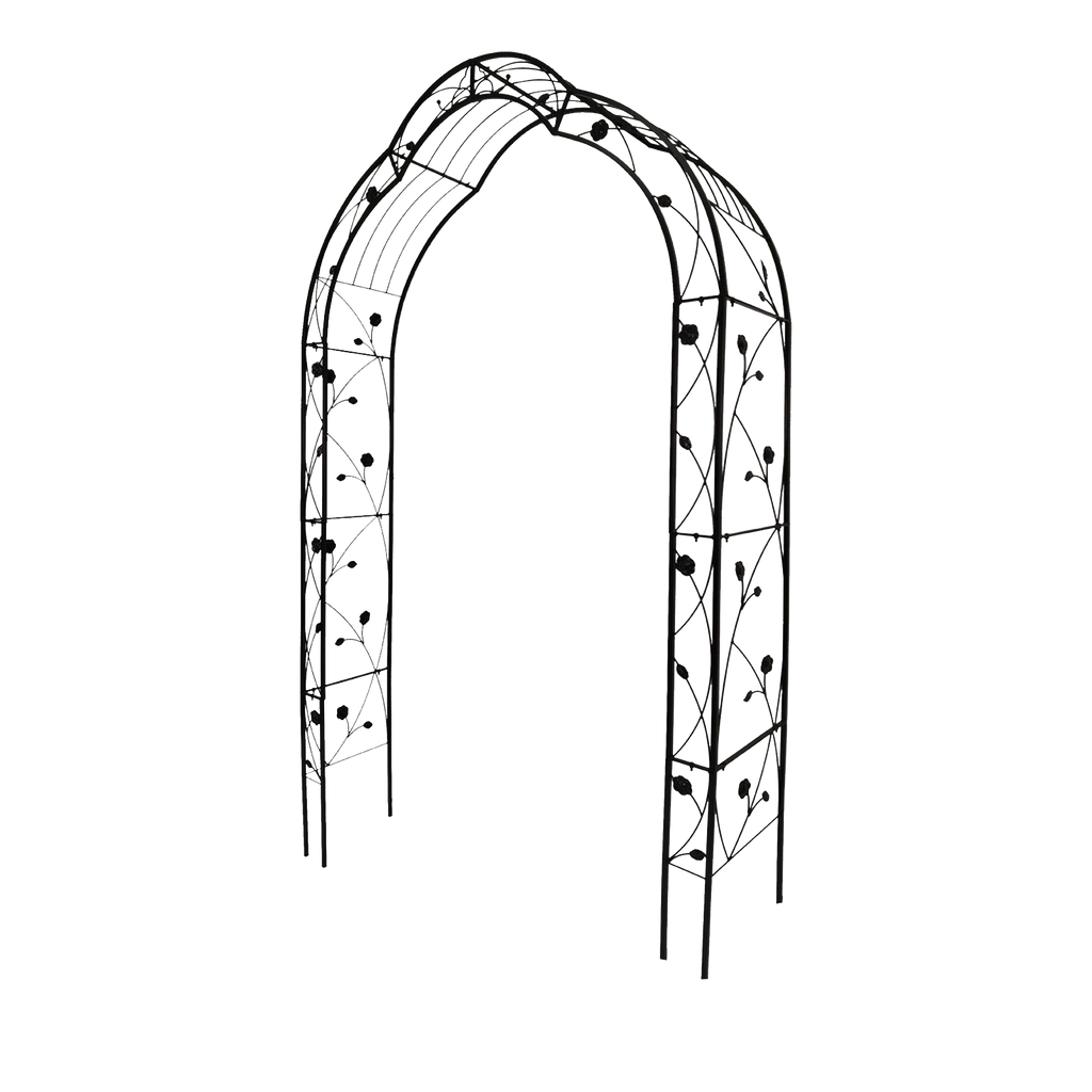 Metal Garden Arch Assemble Freely with 8 Styles Garden Arbor Trellis Climbing Plants – view 9