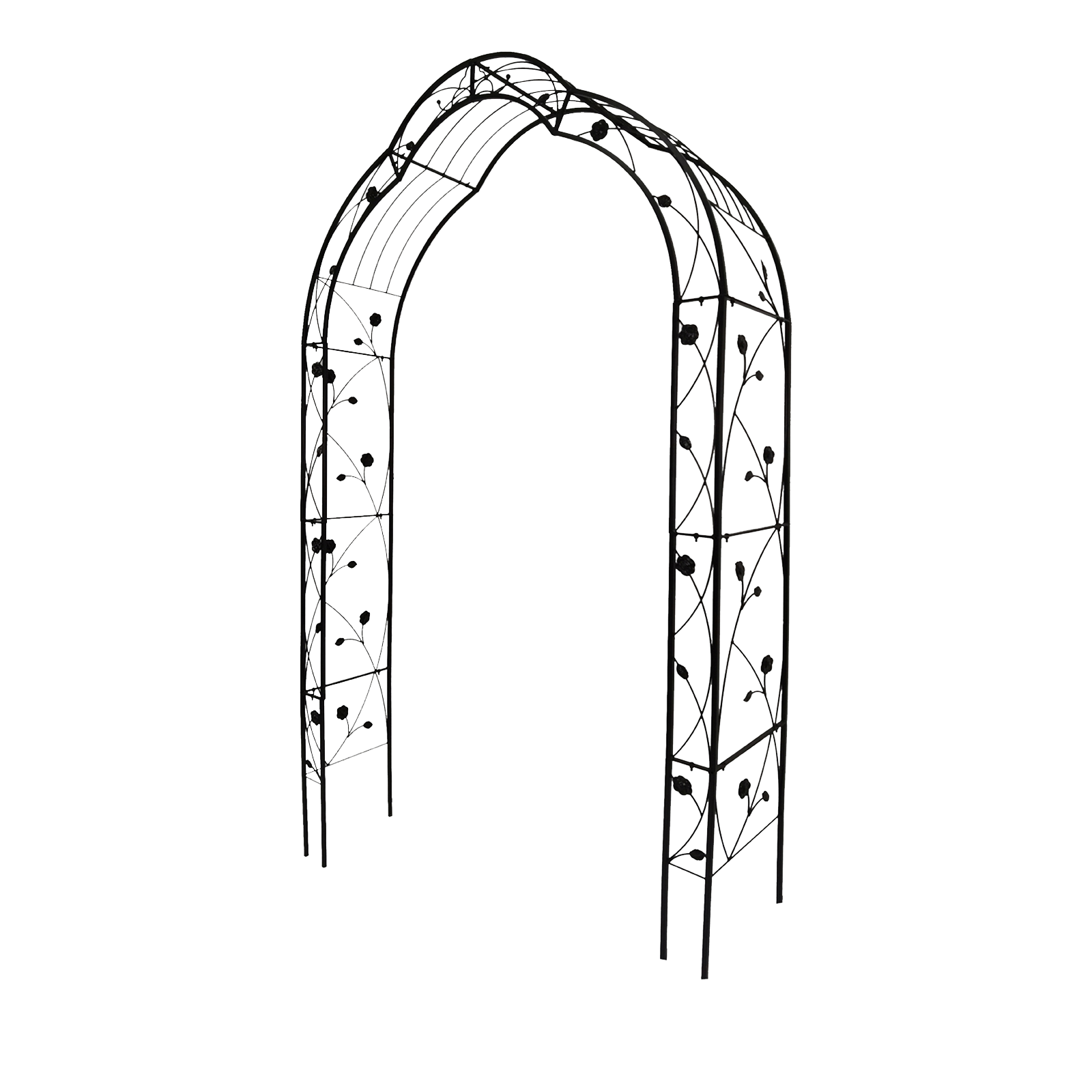 Metal Garden Arch Assemble Freely with 8 Styles Garden Arbor Trellis Climbing Plants – view 9