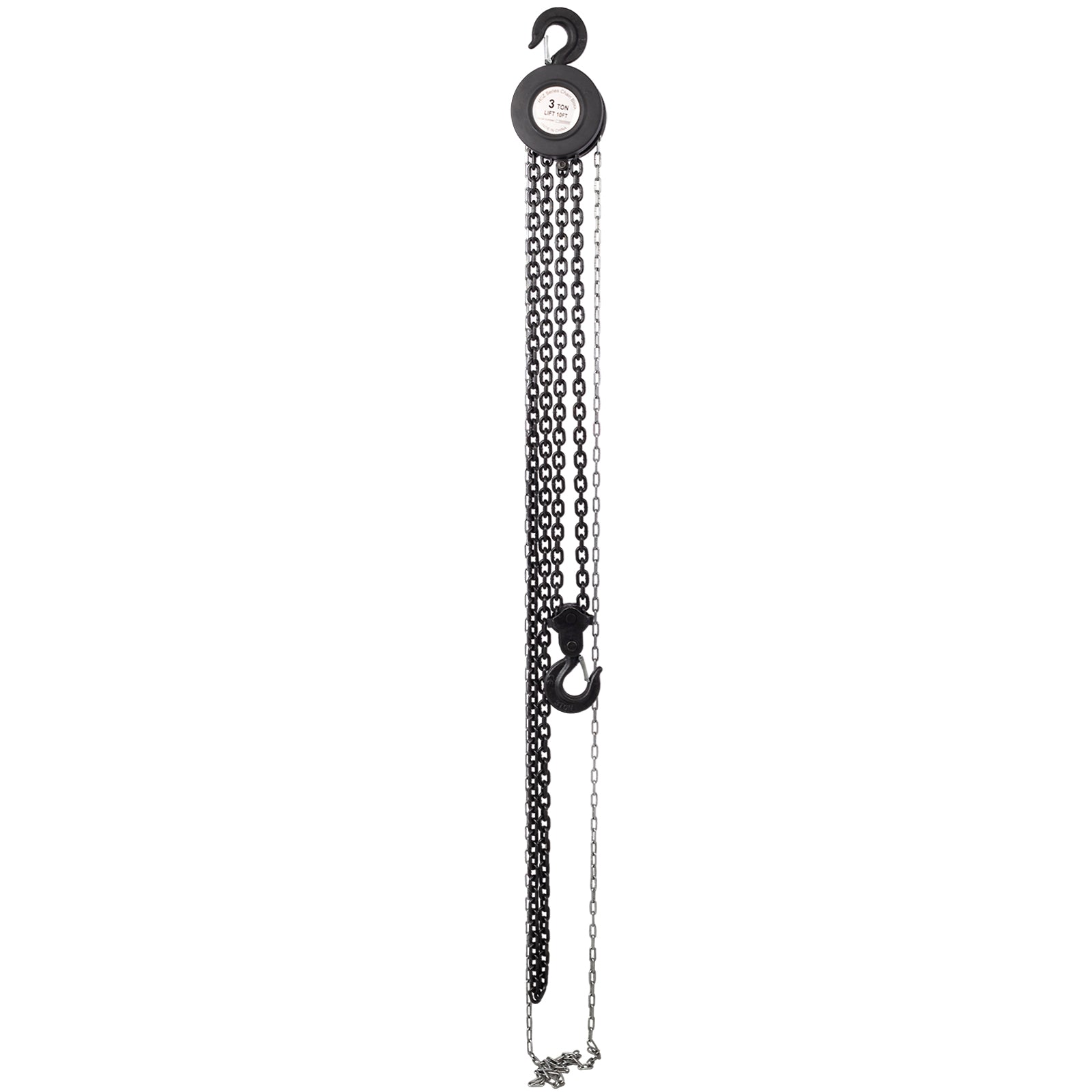 Chain hoist 4400lbs 2T capacity 10ft wIth 2 heavy duty hooks – view 3