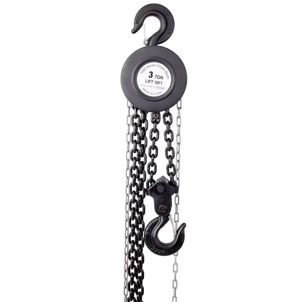 Chain hoist 4400lbs 2T capacity 10ft wIth 2 heavy duty hooks