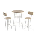 Bar table, equipped with 2 bar stools , with backrest and partition