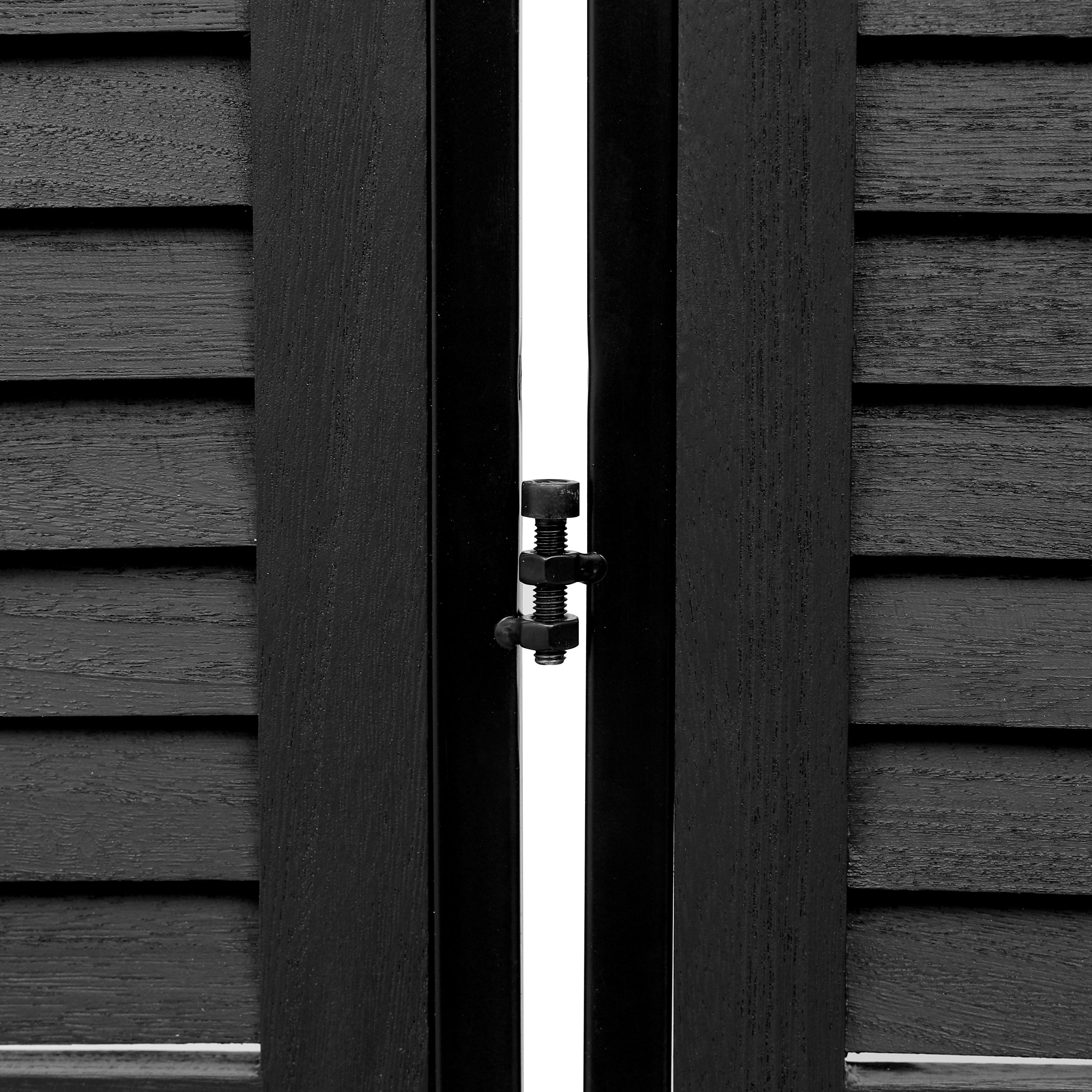 3 Panel Room Divider 6Ft Wood Folding Privacy Screen Black Room Separator Free Standing – view 12