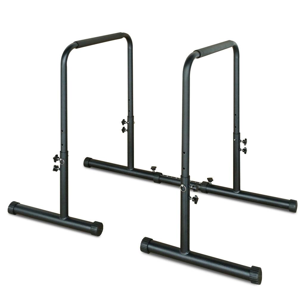 Power Tower Dip Station Pull Up Bar Stand Adjustable Height Heavy Duty Multi-Function