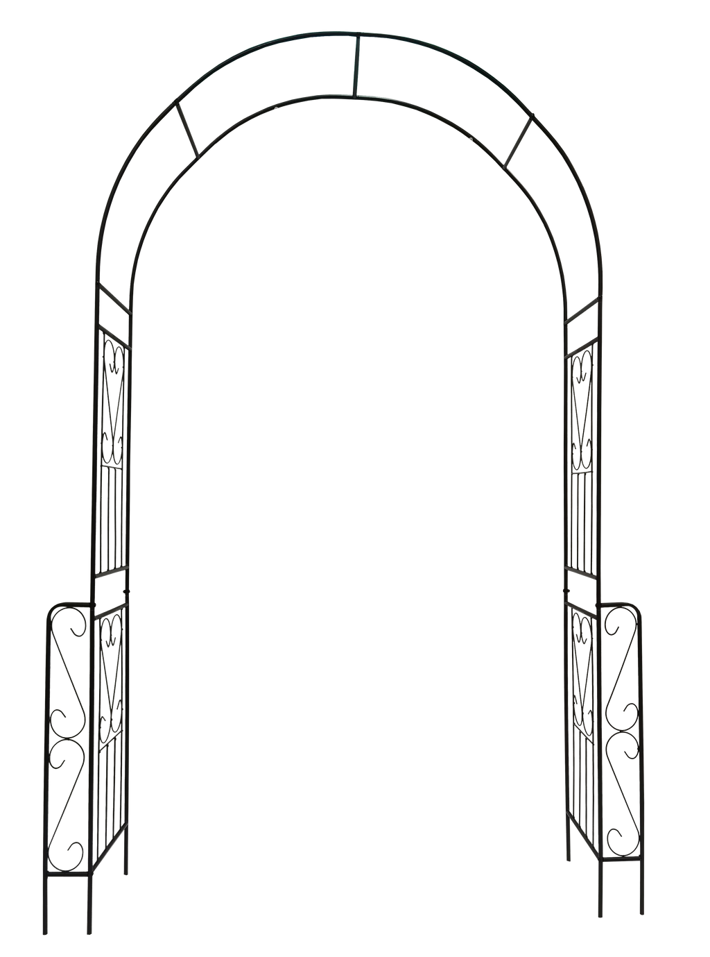 Metal Garden Arch W55'' x H94.5'' Garden Arbor Trellis Climbing Plants Support Rose Arch – view 10