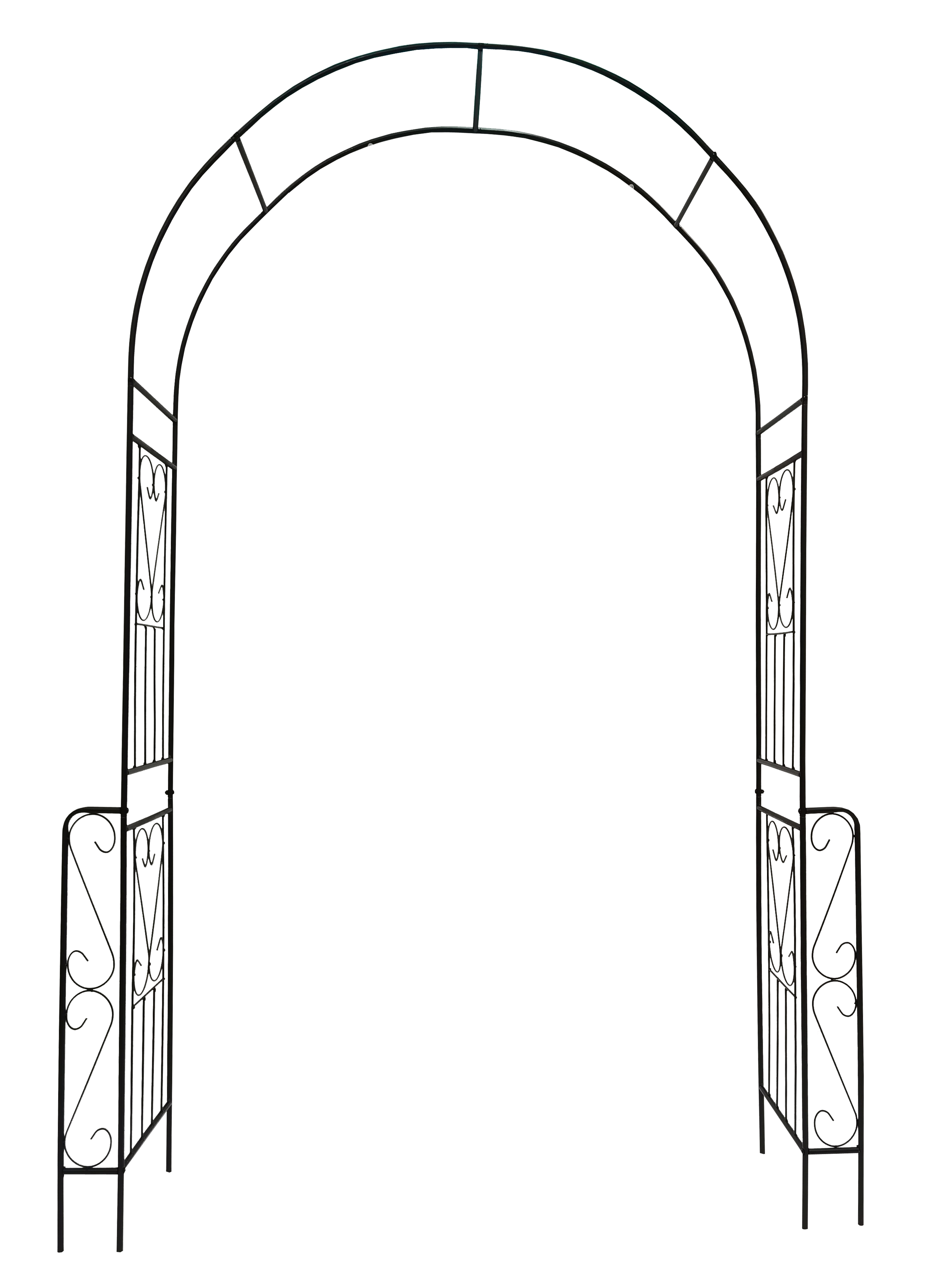 Metal Garden Arch W55'' x H94.5'' Garden Arbor Trellis Climbing Plants Support Rose Arch – view 10