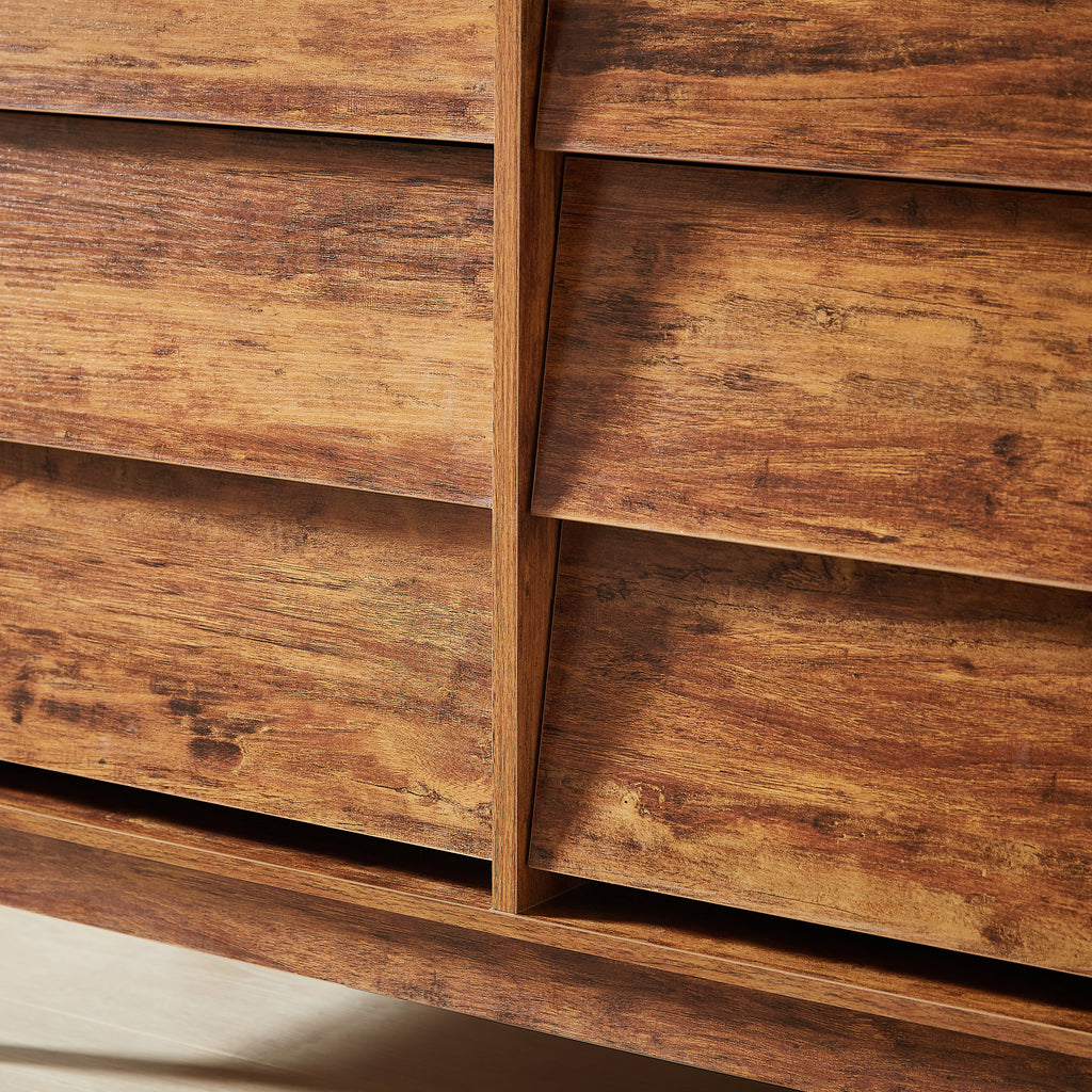 6-Drawer Vintage Beveled Dresser