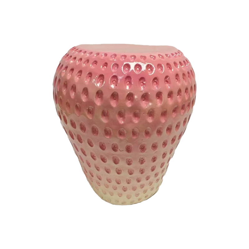 Strawberry Fruit Stool, 13.4" Oversized Resin Stool, Side Table – view 9