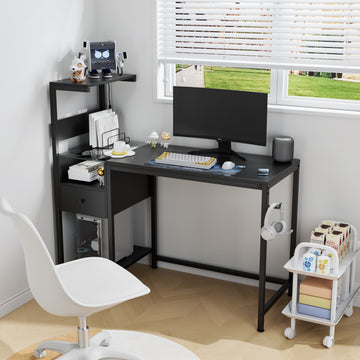 48-Inch Computer Desk with Power, Storage & LED