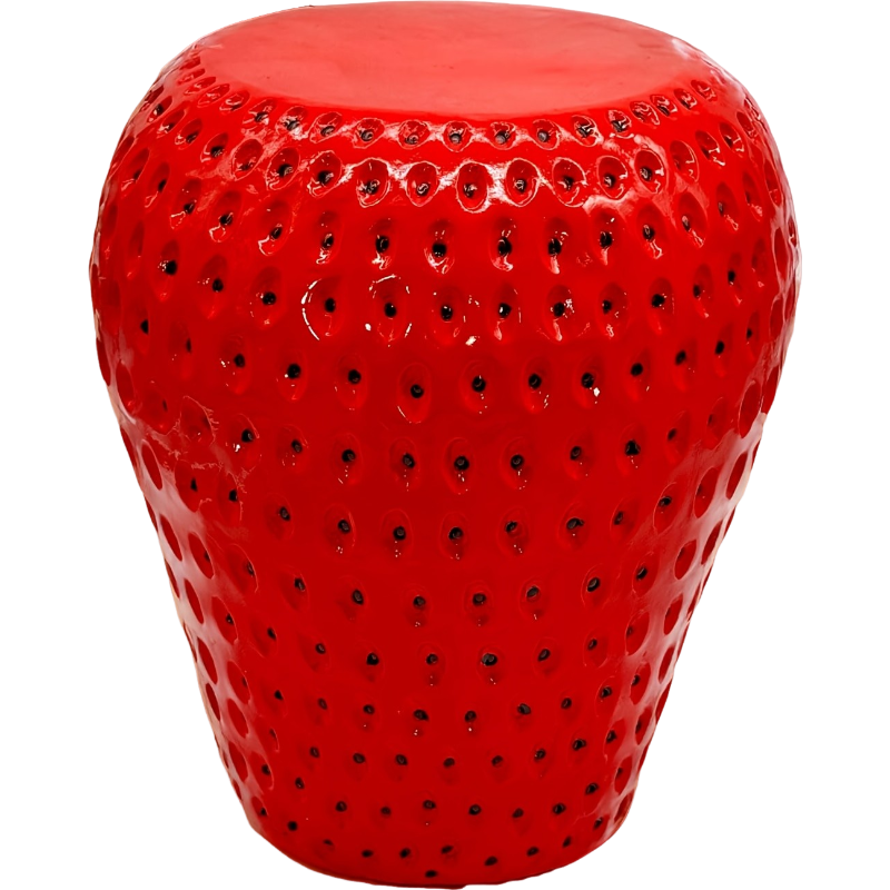 Strawberry Fruit Stool, 13.4" Oversized Resin Stool, Side Table – view 9