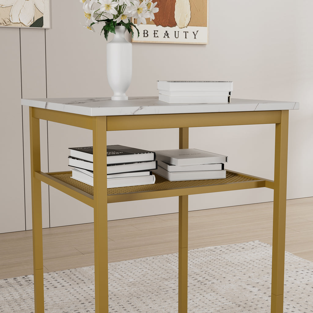 Bar table, equipped with 2 bar stools , with backrest and partition