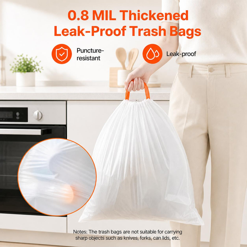 13 gallon drawstring trash bags - view 4