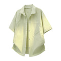 Men's Short Sleeve Shirt, Fashion Casual Loose Button Down Shirt, Comfortable Breathable Lightweight Summer Shirt