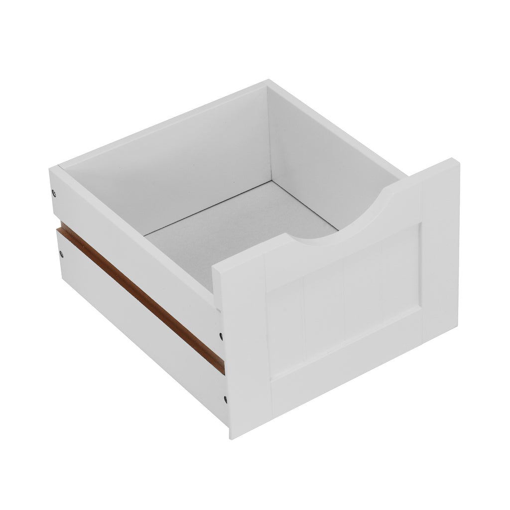 White Bathroom Storage Cabinet, Freestanding Cabinet with Drawers – view 5