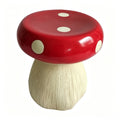 13.8" Oversized Mushroom Statue Stool, Resin Garden Stool with Forest Base