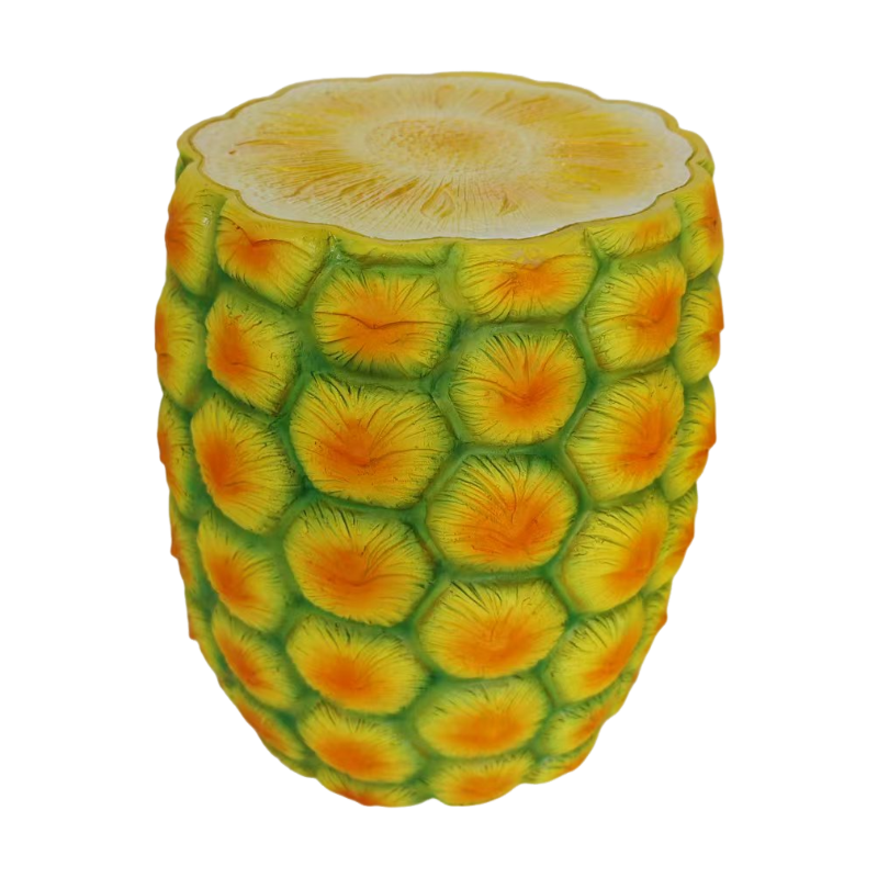 14" Oversized Pineapple Shaped Resin Stool, Side Table, Plant Stand – view 10