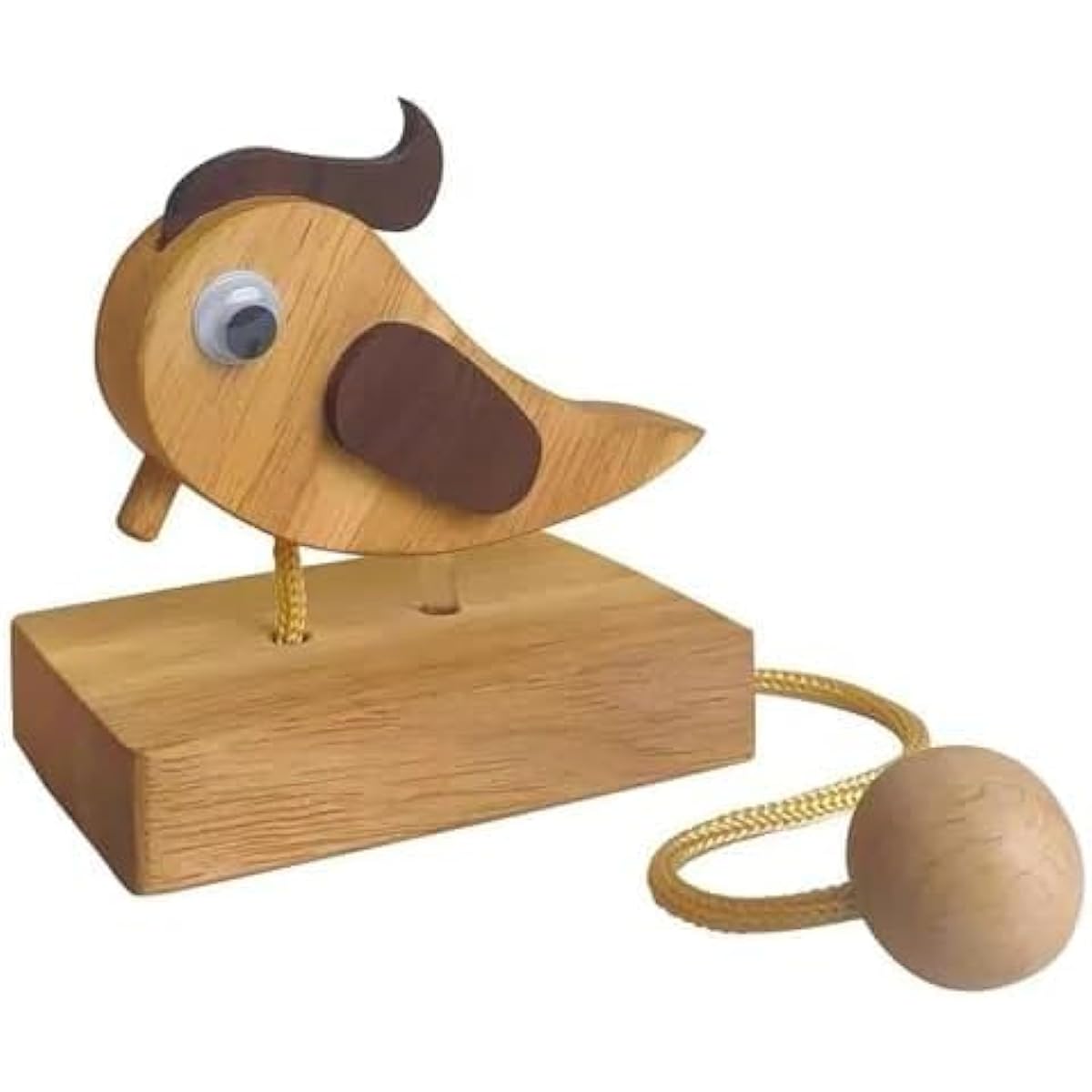 Handmade Woodpecker Door Knocker Wooden Doorbell – Creative Wooden Bird Door Knocker for Front Door, Rustic Farmhouse Home Decor, Unique Housewarming Gift