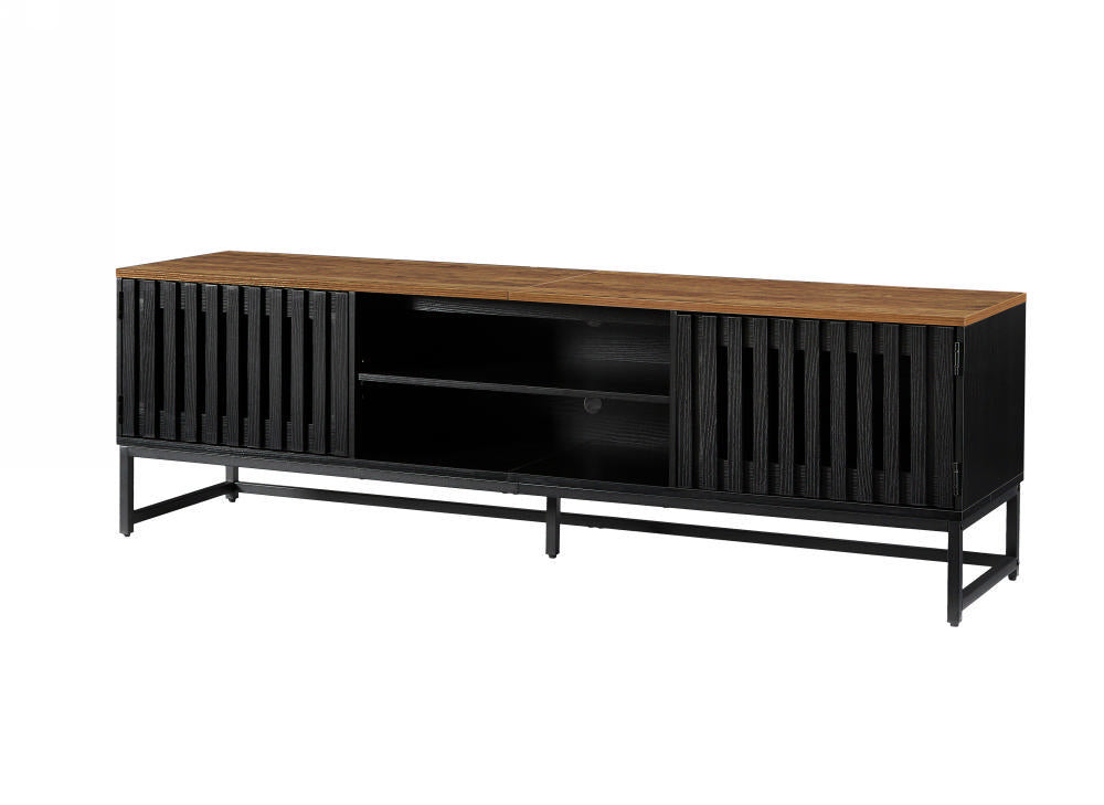 63-Inch Slatted Mid-Century TV Stand