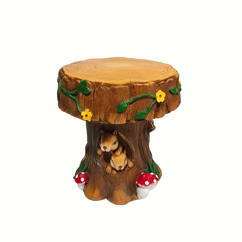 12.6" Resin Squirrel Garden Chair, Unique Indoor & Outdoor Decorative Chair – view 9