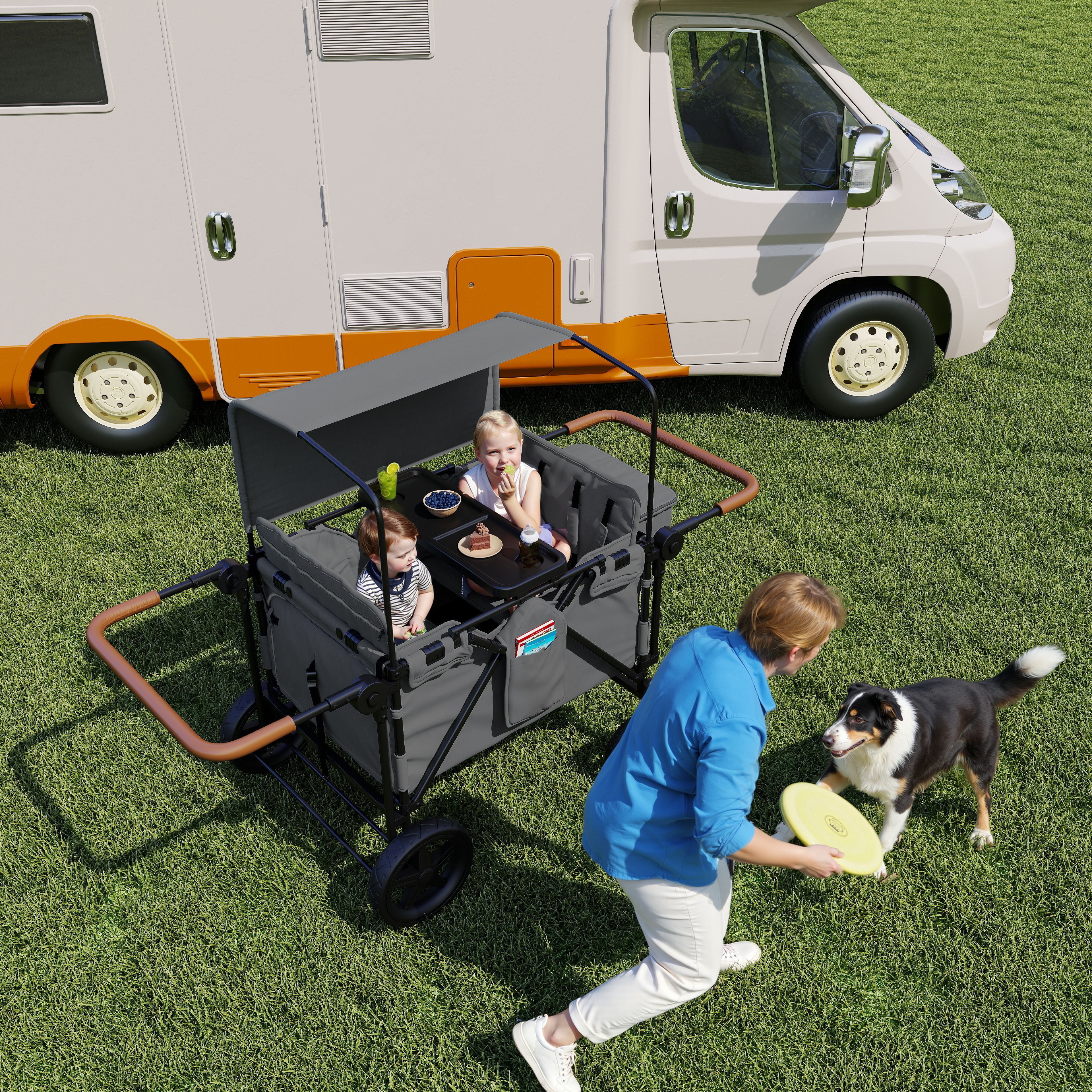 Wogan Stroller W/removble 4-Seater, Extra-Thick Support Bar & Higher 212 Load Capacity – view 6
