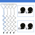 4-Pack Windproof Trampoline Stakes Anchor Kit-Steel Corkscrew Anchor
