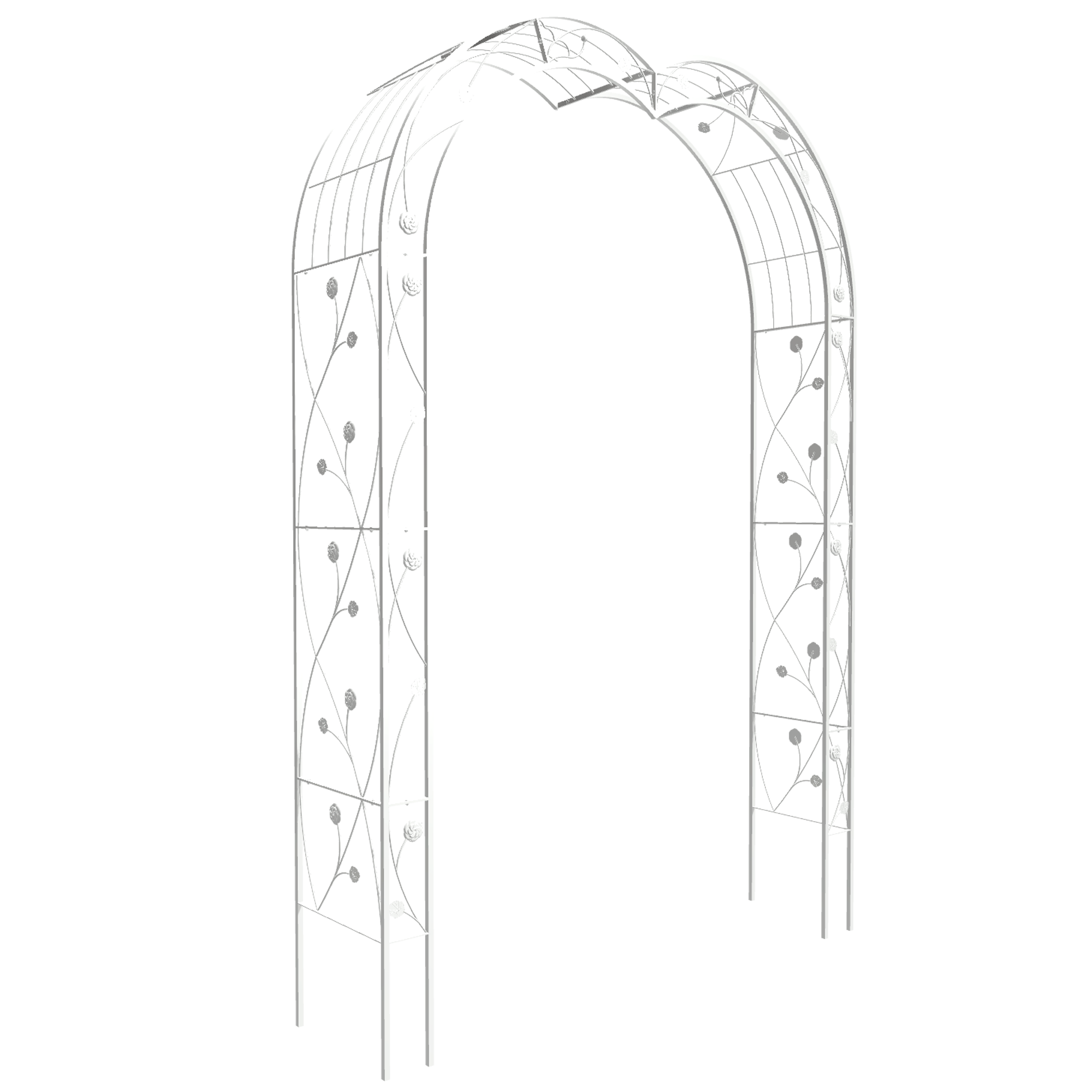 Metal Garden Arch Assemble Freely with 8 Styles Garden Arbor Trellis Climbing Plants – view 6