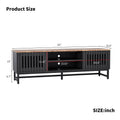 63-Inch Slatted Mid-Century TV Stand