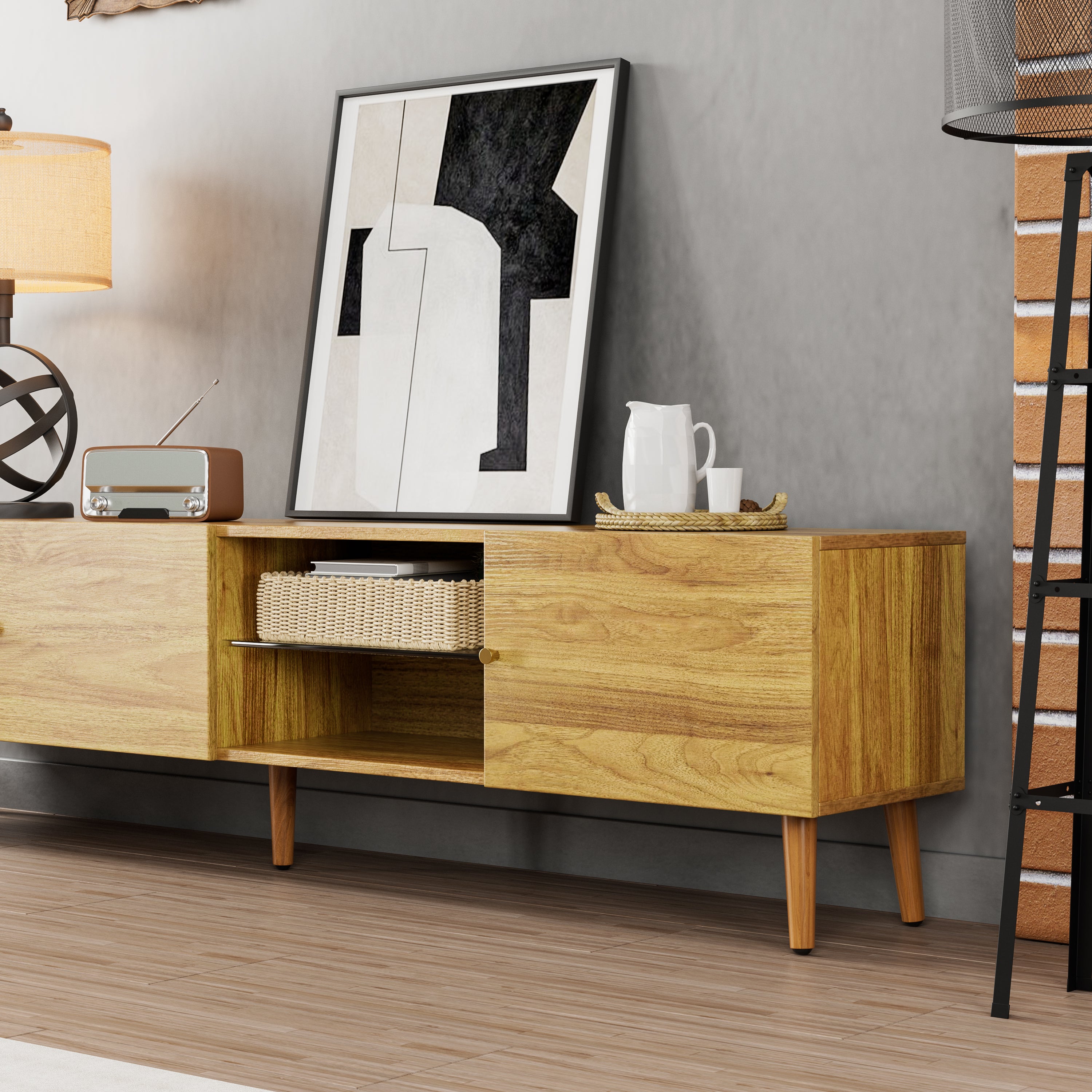 70-Inch Mid-Century TV Console