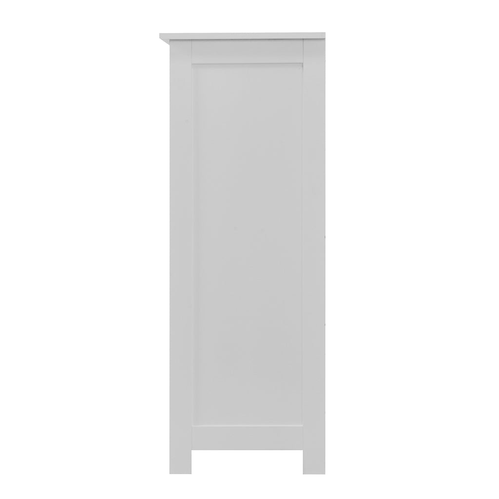 White Bathroom Storage Cabinet, Freestanding Cabinet with Drawers – view 8