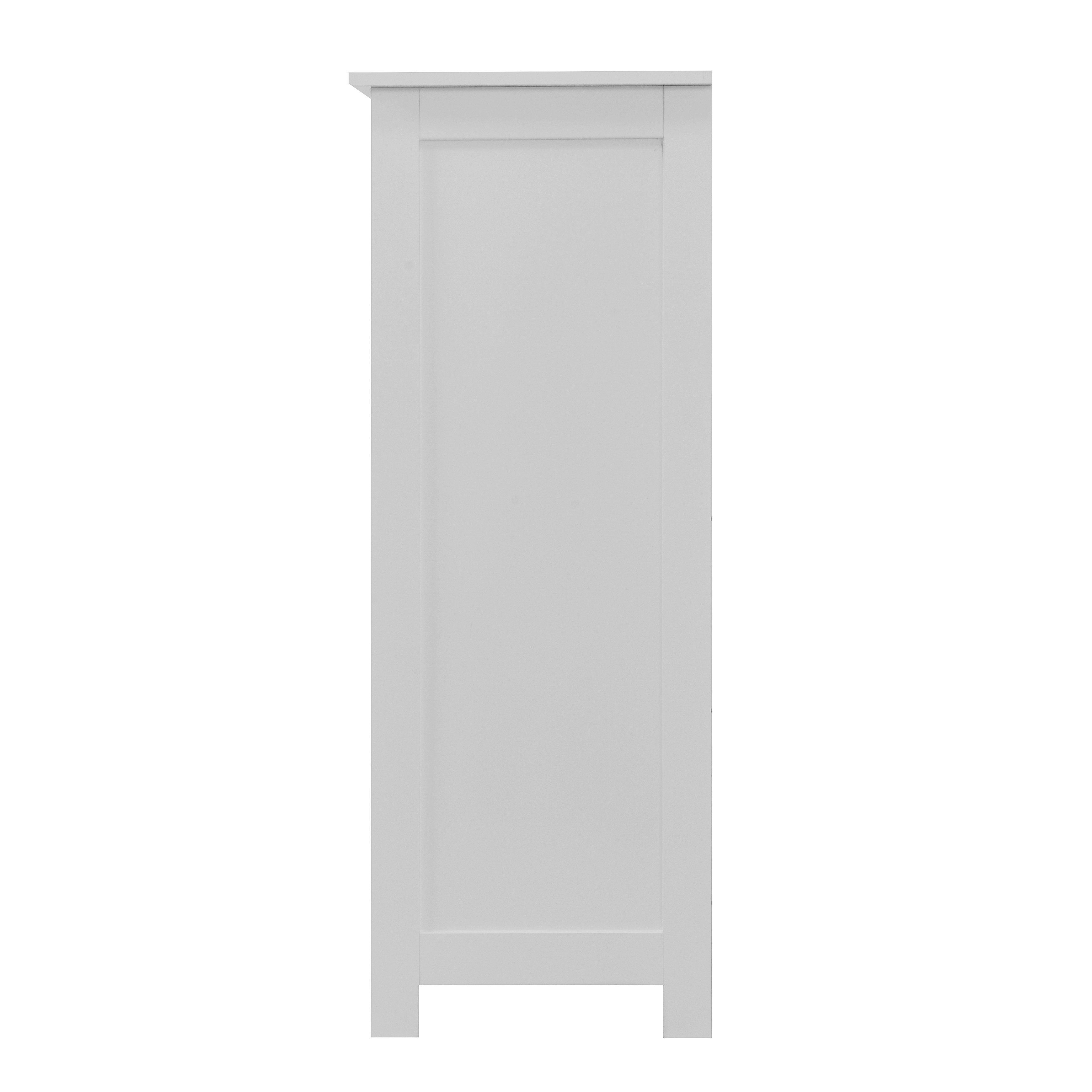White Bathroom Storage Cabinet, Freestanding Cabinet with Drawers – view 8