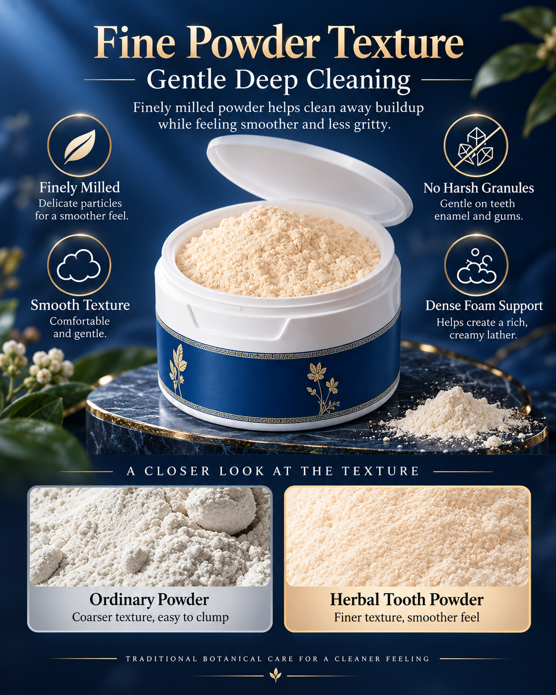 LUVEKON Herbal Tooth Powder for Daily Oral Care – Fresh Breath & Gentle Teeth Cleaning