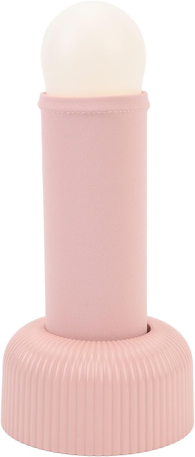 Rechargeable Pull Down LED Night Light, Handheld Warm Bedroom Lamp with Stable Base, Ideal for Nursery, Bedroom, or Gifts (Pink)