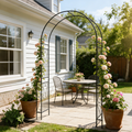 Metal Garden Arch W55'' x H94.5'' Garden Arbor Trellis Climbing Plants Support Rose Arch