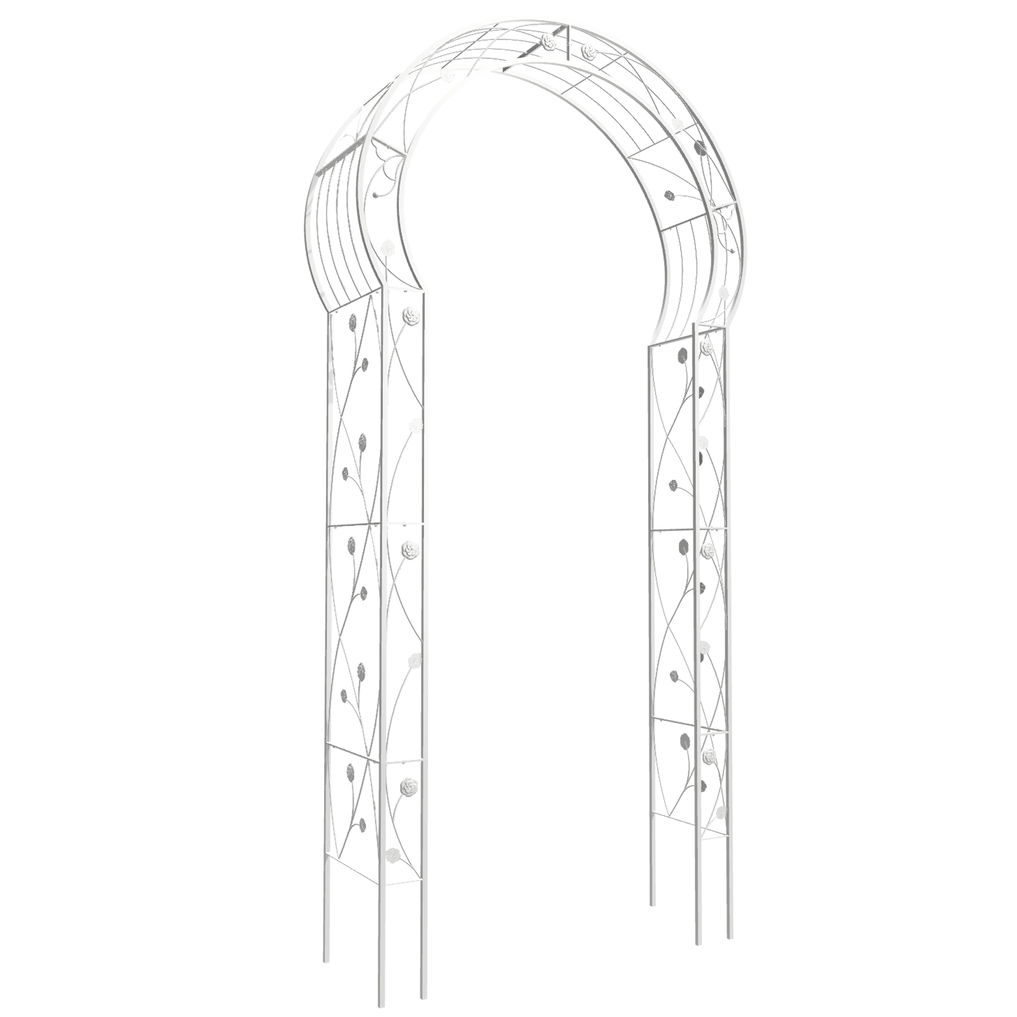 Metal Garden Arch Assemble Freely with 8 Styles Garden Arbor Trellis Climbing Plants – view 5