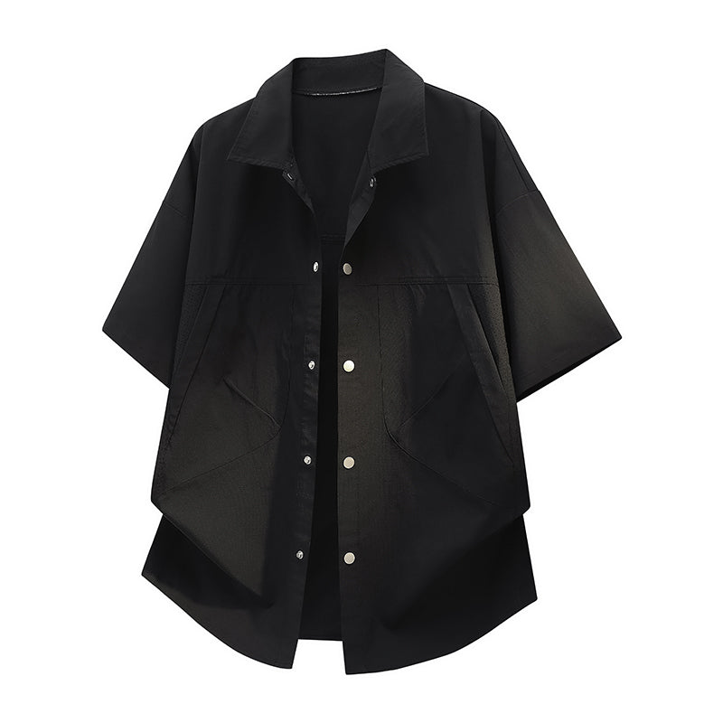 Men's Short Sleeve Shirt, Fashion Casual Loose Button Down Shirt, Comfortable Breathable Lightweight Summer Shirt