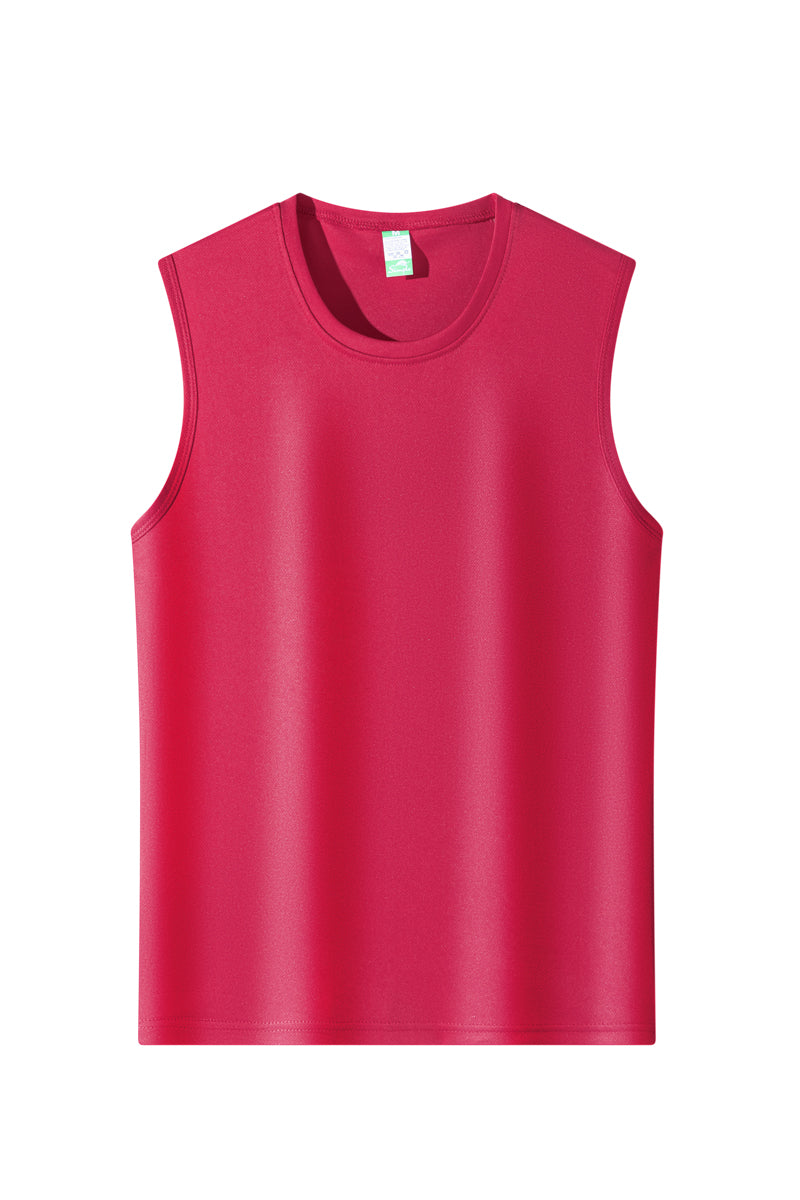 Men's Summer Thin Ice Silk Tank Top, Cool Sensation Breathable Quick Dry Sleeveless T-Shirt, Casual Athletic Workout Tops