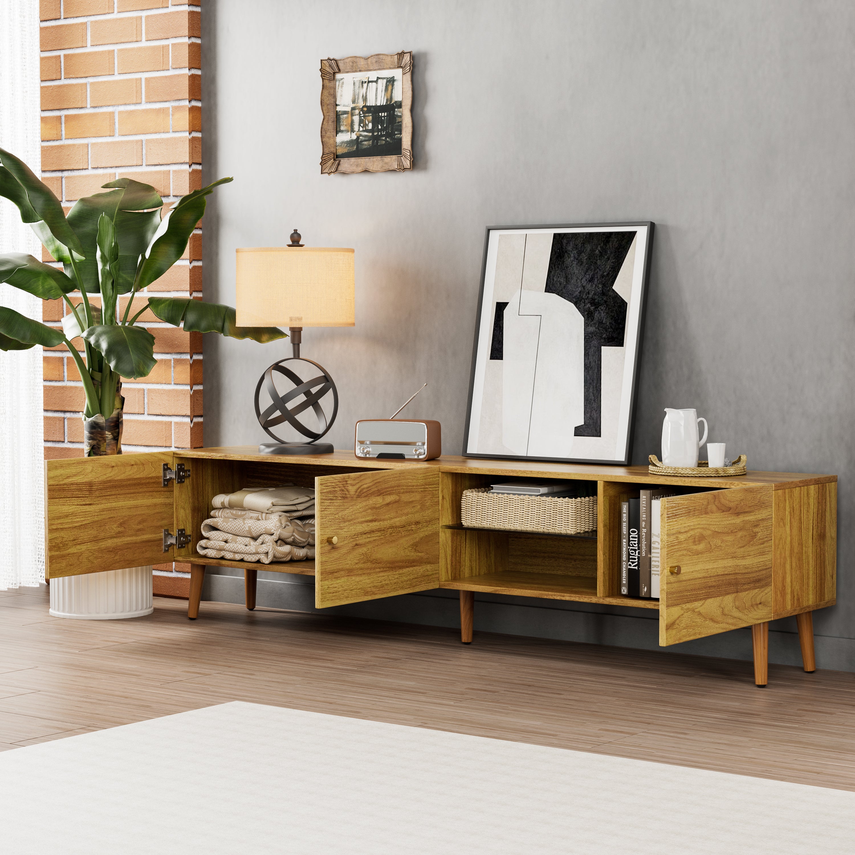 70-Inch Mid-Century TV Console