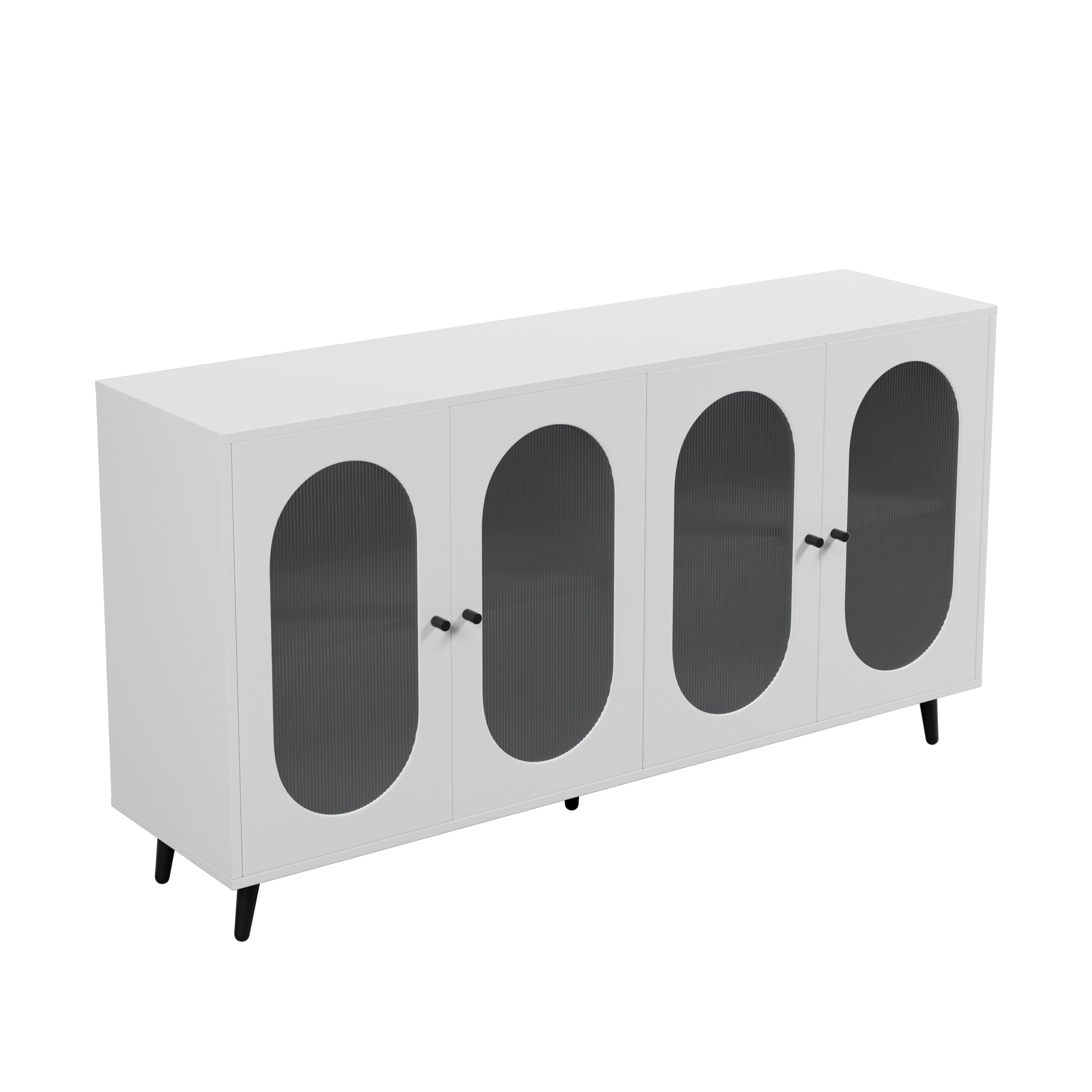 Modern Accent Sideboard Cabinet with Acrylic Doors, Freestanding Storage Cupboard Console Table for Kitchen Dining Living Room Hallway Office